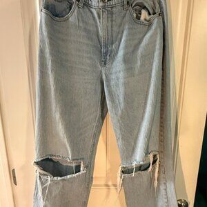 Abercrombie & Fitch High Rise 90s Relaxed Jean • Size 14L • Medium Was
